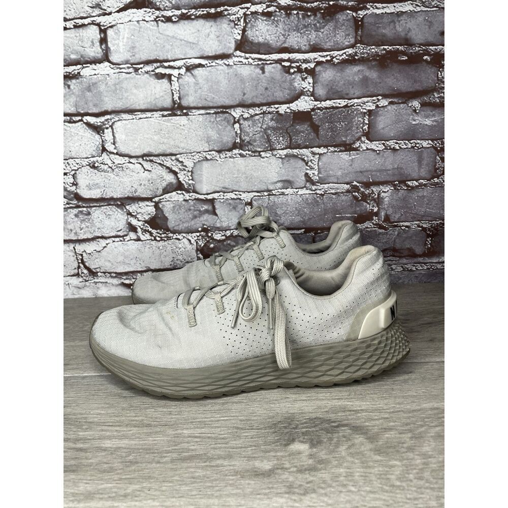 NoBull Unisex Ripstop Runner Grey Fabric Lace Up Gym Shoes Men’s Sz 9M US/42.5EU